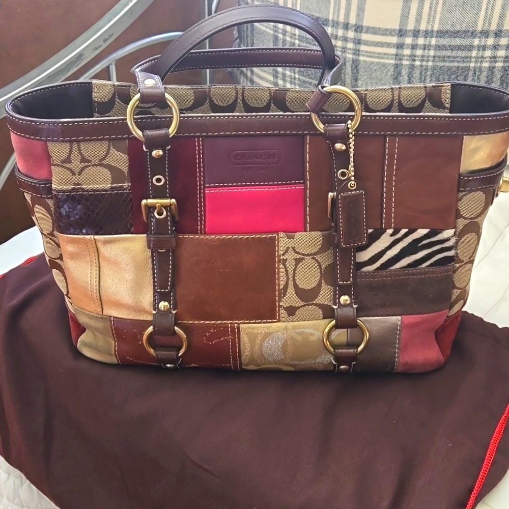 Coach vintage patchwork tote